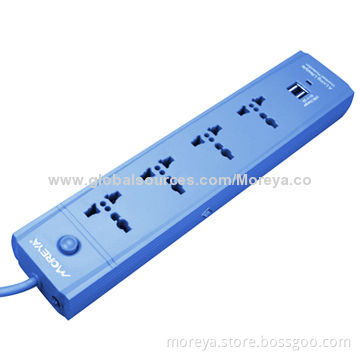 Power strip spike guard USB with 4 outlet and One Switch overload protection 100% copper ABS plastic
